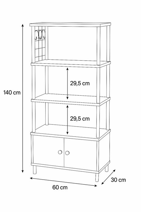 Hanah Home Armario de Cocina Blanco Hanah Home Armario de Cocina Blanco
